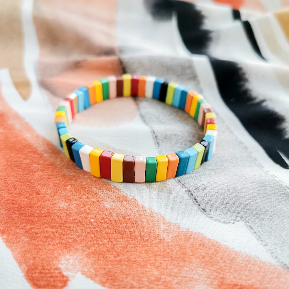 Roxanne Assoulin - Rainbow Brite Bit X Bit - Gold Colorful Bracelet